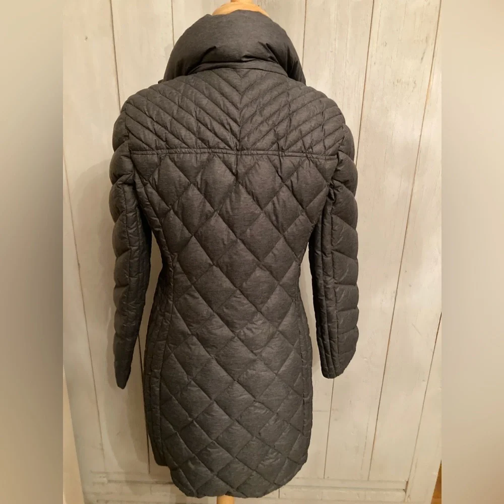 Michael‎ Kors Lightweight Diamond Quilted Down Full Puffer Jacket Coat S Grey